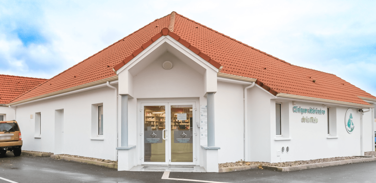 Façade clinique vétérinaire de la maie